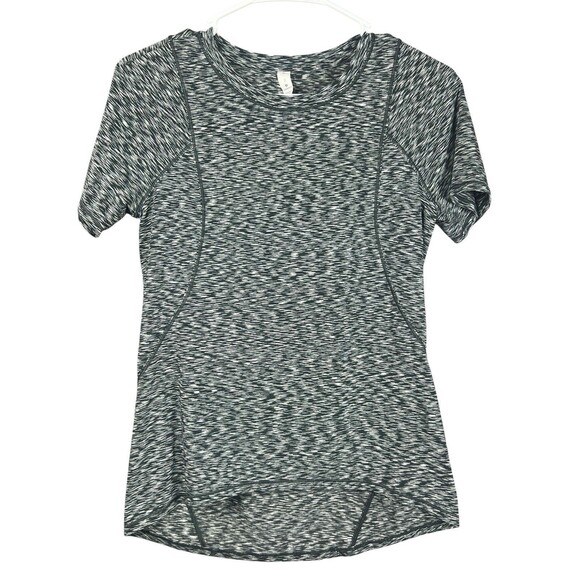 Lululemon Shirt Women's 2 Make Miles Count Spaced Out Space Dye Black White Tee‎ - Picture 1 of 9